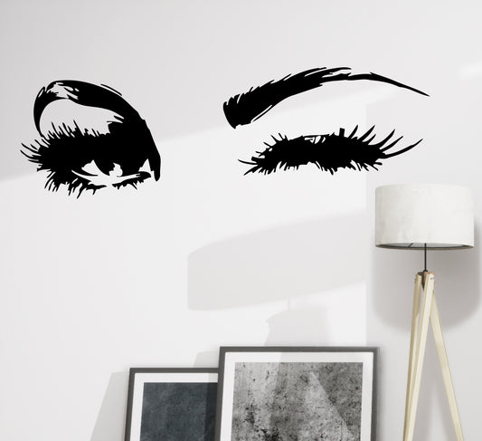 wall decal eyes girl